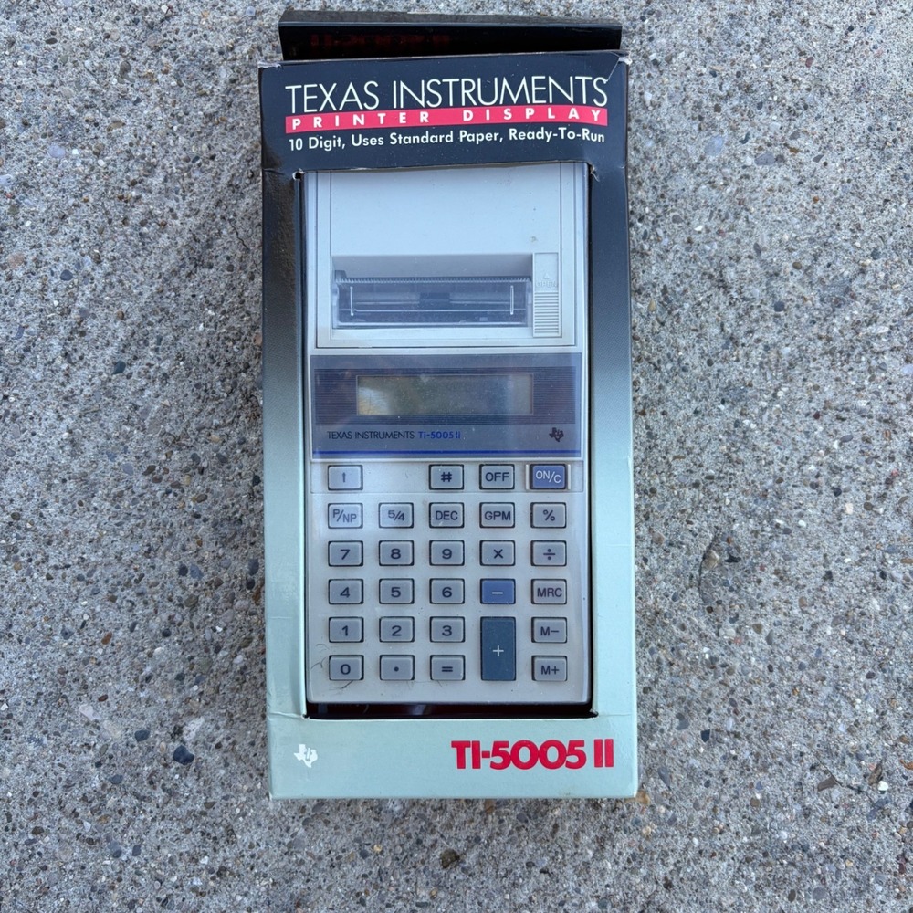 Vintage 1986 Texas Instruments TI-5005 II Printer Display 10 Digit Calculator
